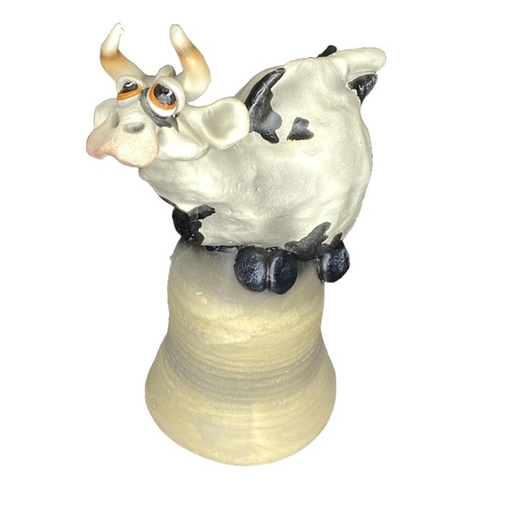 Vintage 1999 TODD J WARNER Signed Cow Bell Animal Series Whimsical Collectible - Picture 15 of 15